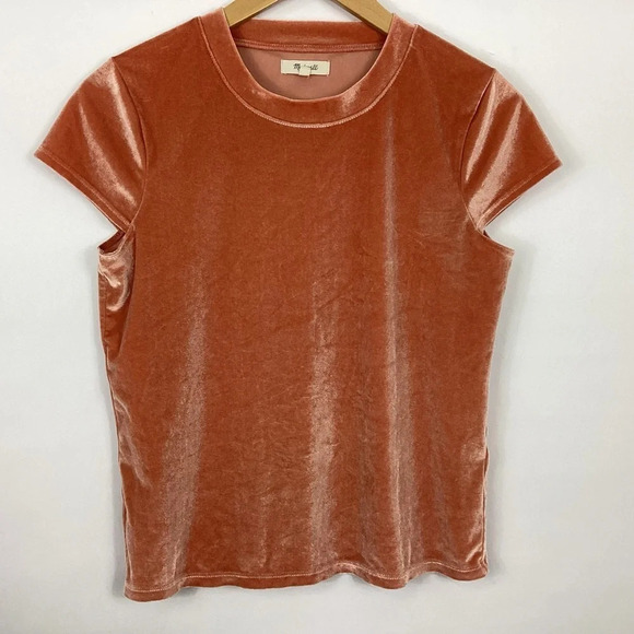 Madewell Crushed Velvet Top Size Small - Picture 1 of 4